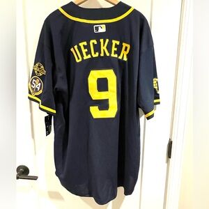 #9 UECKER MILWAUKEE BREWERS JERSEY NIKE BASEBALL THE MIC “MR BASEBALL”